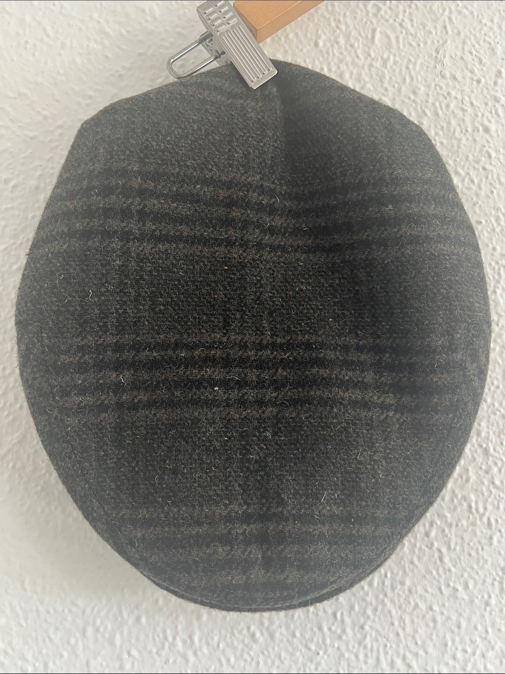 Classic Wool 50/50 blend Flat Cap in Dark Green/ Black Plaid with other colors